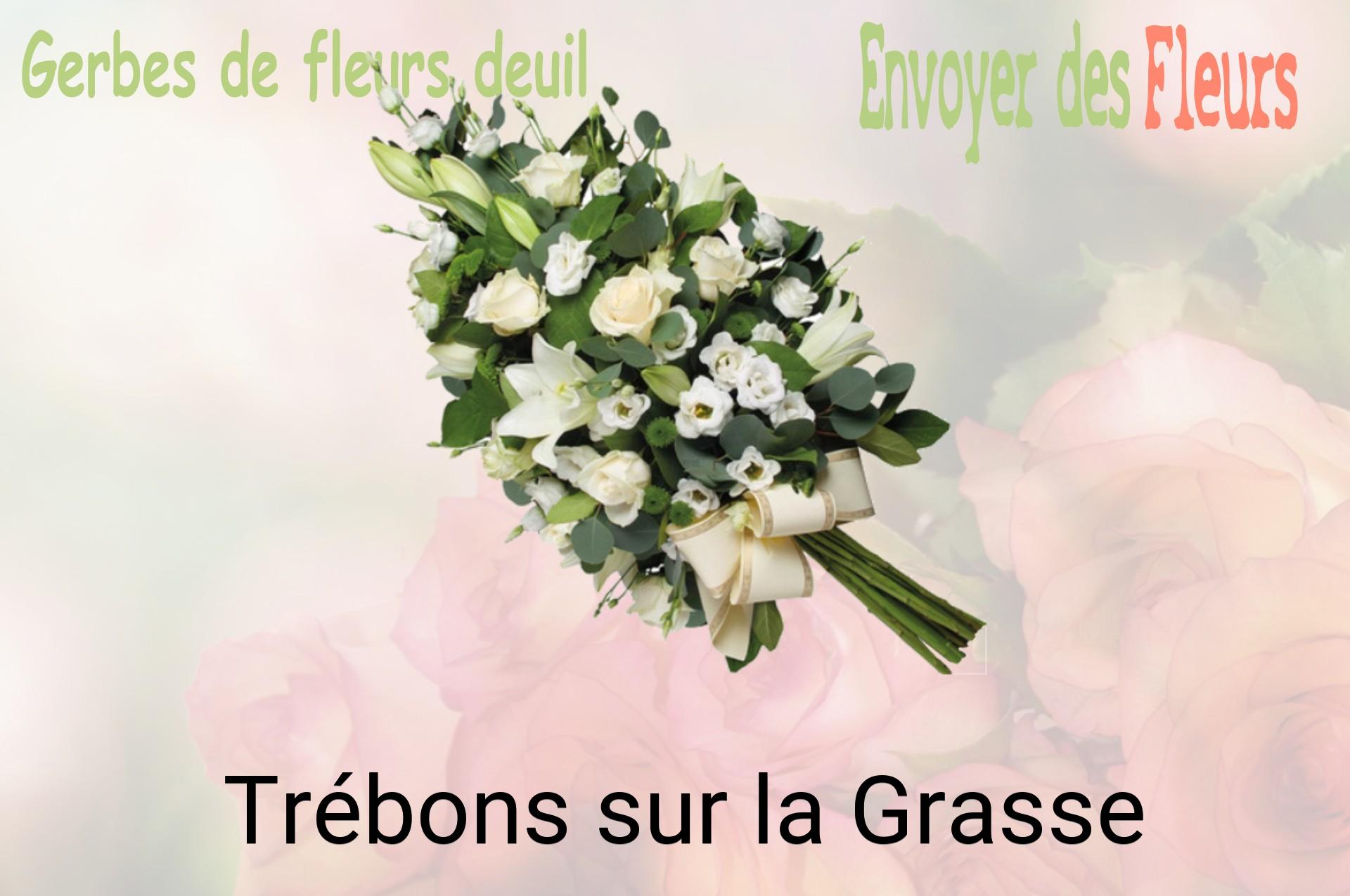Gerbe de fleurs de deuil livrée à Trébons-sur-la-Grasse